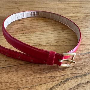 Vintage red leather belt